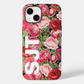 Gepersonaliseerde Monogram  Roos Telefoonhoes Case-Mate iPhone Case (Achterkant)