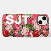 Gepersonaliseerde Monogram  Roos Telefoonhoes Case-Mate iPhone Case (Achterkant (horizontaal))