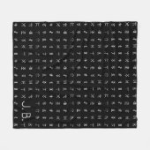 Gepersonaliseerde Monogram & Runic Symbool Deken (Voorkant (Horizontaal))