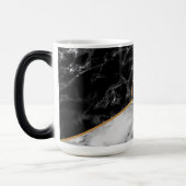 Gepersonaliseerde Monogram Uw Letter Faux Marble M Magische Mok (Links)