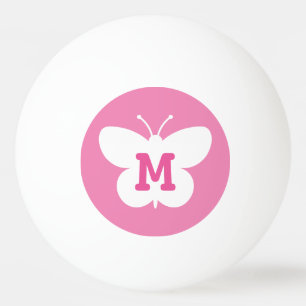 Gepersonaliseerde monogram vlinder ping pong bal pingpongballen