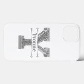 Gepersonaliseerde Monogram Zilver Initiaal Y Jouw  Case-Mate iPhone Case (Achterkant (horizontaal))