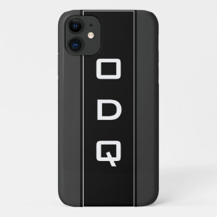 Gepersonaliseerde monogram zwarte iPhone 6 hoesje