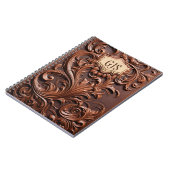 Gepersonaliseerde Monogramme Faux Leather Notitieboek (Linkerzijde)