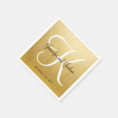 Gepersonaliseerde Monogrammed Custom Gold Folie We Servetten (Hoek)
