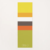 Gepersonaliseerde Monogrammed Kleurenstroken Yogamat (Voorkant)