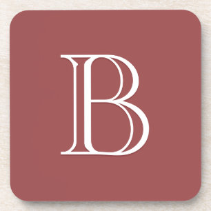 Gepersonaliseerde Monogrammed Letter Initiaal Squa Bier Onderzetter