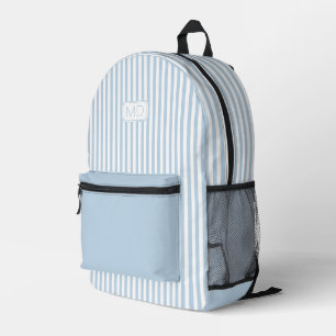 Gepersonaliseerde Monogrammed Moderne Lichtblauwe Bedrukte Rugzak