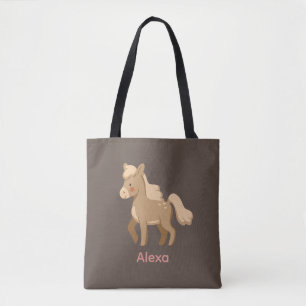 Gepersonaliseerde Monogrammed Pony Paard Meisje Draagtas