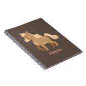 Gepersonaliseerde Monogrammed Pony Paard Meisje Notitieboek (Rechterzijde)