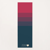 Gepersonaliseerde Monogrammed Rood en Zwart Gradat Yogamat (Voorkant)