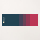 Gepersonaliseerde Monogrammed Rood en Zwart Gradat Yogamat (Voorkant (horizontaal))