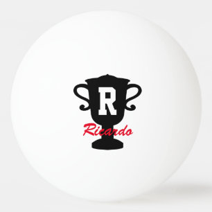 Gepersonaliseerde monogrammed-trofee ping pongbal pingpongballen