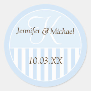 Gepersonaliseerde monogrammed Wedding Favor Labels