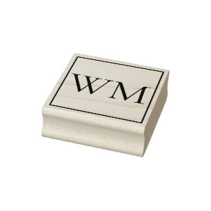 Gepersonaliseerde monogrammen 	rubberstempel