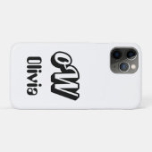 Gepersonaliseerde Monogramnaam Case-Mate iPhone Case (Achterkant (horizontaal))