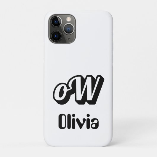 Gepersonaliseerde Monogramnaam Case-Mate iPhone Case (Achterkant)