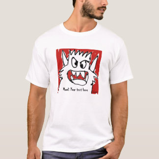 Gepersonaliseerde Monster Mood Cartoon T+Shirt T-shirt