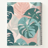Gepersonaliseerde Monstera Pattern Sketchbook Notitieboek (Achterkant)