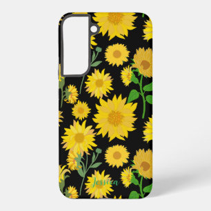 Gepersonaliseerde, mooie en levendige zonnebloem samsung galaxy hoesje