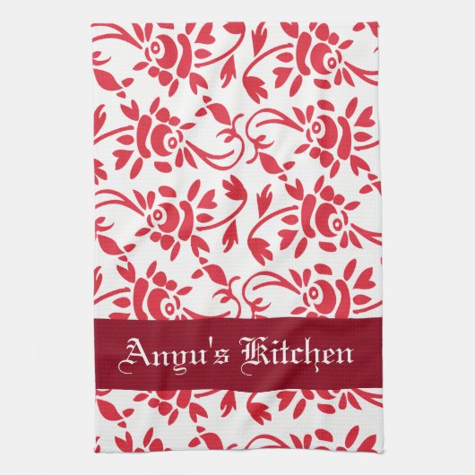 Gepersonaliseerde mooie Hongaarse kunst Theedoek (Verticaal)