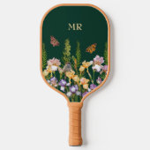 Gepersonaliseerde mooie irissen, vogels vlinders pickleball paddle (Voorkant)