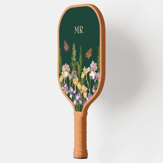 Gepersonaliseerde mooie irissen, vogels vlinders pickleball paddle (Links)