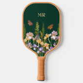 Gepersonaliseerde mooie irissen, vogels vlinders pickleball paddle (Achterkant)
