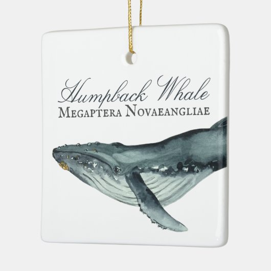 Gepersonaliseerde mooie kerst van de Humpback Whal Keramisch Ornament (Links)