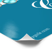 Gepersonaliseerde mooie Turquoise Gymnastiek Perfect Poster (Hoek)