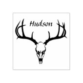 Gepersonaliseerde Moose Antler Skull Rubberstempel (Afrduk)