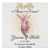 Gepersonaliseerde moslimpaar Gift Glossy Poster Perfect Poster (Voorkant)