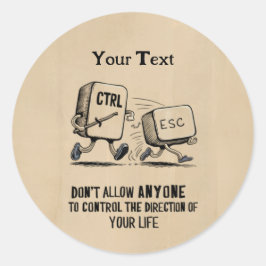 Gepersonaliseerde Motivatie controle over je leven Ronde Sticker