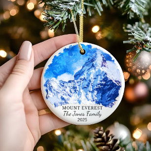 Gepersonaliseerde Mount Everest Ornament, Nepal Gi Keramisch Ornament