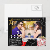Gepersonaliseerde Movie Star Sla de datum op Aankondigingskaart (Voorkant / Achterkant)