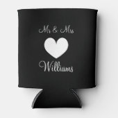 Gepersonaliseerde Mr en Mrs bruiloft koelboxxen Blikjeskoeler (Voorkant)