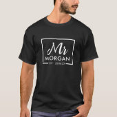 GEPERSONALISEERDE Mr en Mrs custom paar T-shirt (Voorkant)
