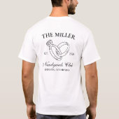 Gepersonaliseerde Mr en Mrs Honeymoon T-shirts (Achterkant)