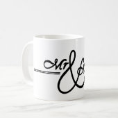 Gepersonaliseerde Mr en Mrs Wedding mok (Voorkant links)
