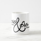 Gepersonaliseerde Mr en Mrs Wedding mok (Center)