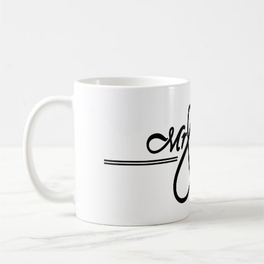 Gepersonaliseerde Mr en Mrs Wedding mok (Links)