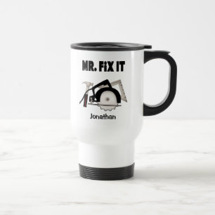 Gepersonaliseerde Mr Fix IT Travel Mug Reisbeker