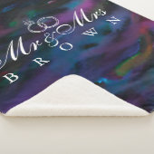 Gepersonaliseerde Mr & Mrs. smokey zuivert de wate Sherpa Deken (3/4)