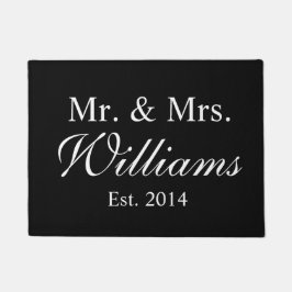 Gepersonaliseerde Mr. & Mrs Wedding Deurmat