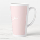 Gepersonaliseerde Mug Naam Blush Pink Latte Mok (Rechts)