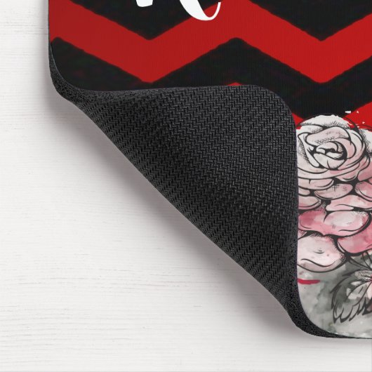 Gepersonaliseerde Muismat schedel Roos Gotische Ch (Hoek)