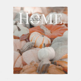 Gepersonaliseerde multi-gekleurde pompoen patch fleece deken