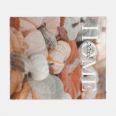 Gepersonaliseerde multi-gekleurde pompoen patch fleece deken (Voorkant (Horizontaal))