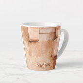 Gepersonaliseerde Multicolor Faux Bricks Latte Mok (Rechterhoek)