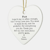 Gepersonaliseerde Mum Gift Minimal Christmas Keramisch Ornament (Links)